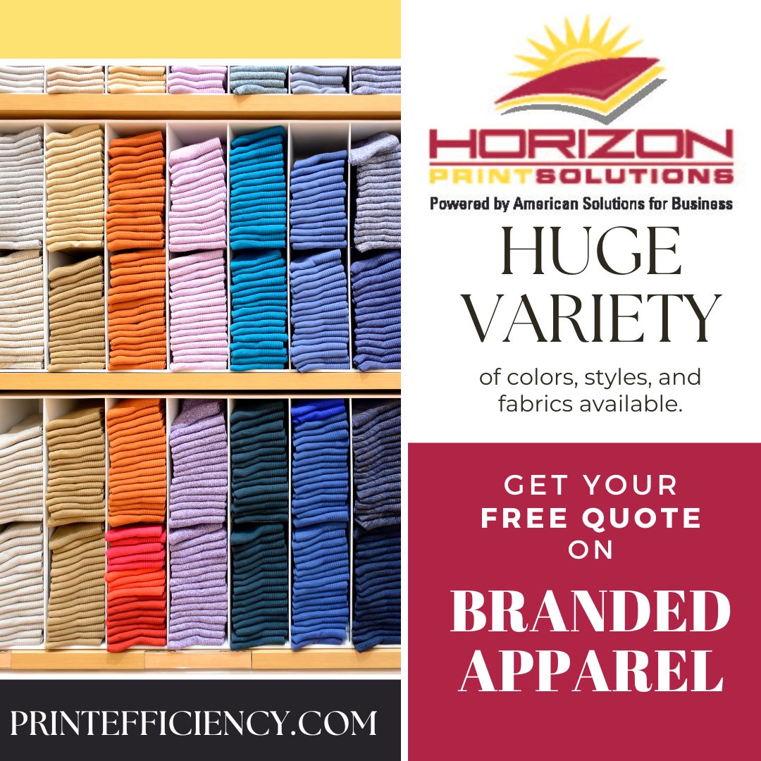 HorizonPrintSo1's tweet image. The largest variety of options for your branded apparel and promotional products in Las Vegas. Quality materials, professionally printed. Learn more by speaking with our team: 1l.ink/HRSBB2L
#HorizonPrintSolutions #LasVegasPrinting #ApparelPrinting #PromotionalProducts