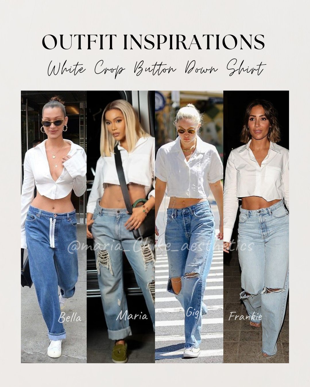 Cropped shirt outfit hotsell