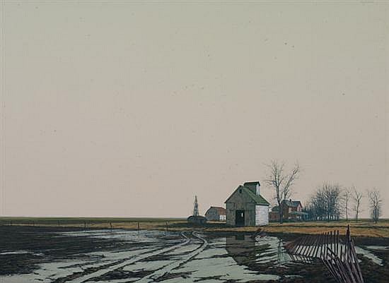 @thekurtwk Spring Field by Billy Morrow Jackson. He has a bunch of similar paintings that capture our giant sky quite beautifully.