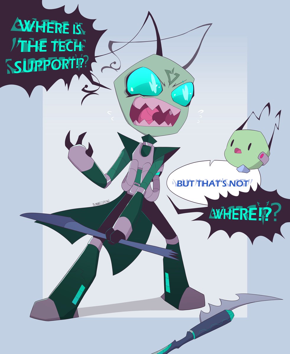 Commission for <a href="/bluecolty/">Bluecolty</a>!
I love the design of your Irkens! It was so fun to work on and great references! Thank you for the support 💚💙