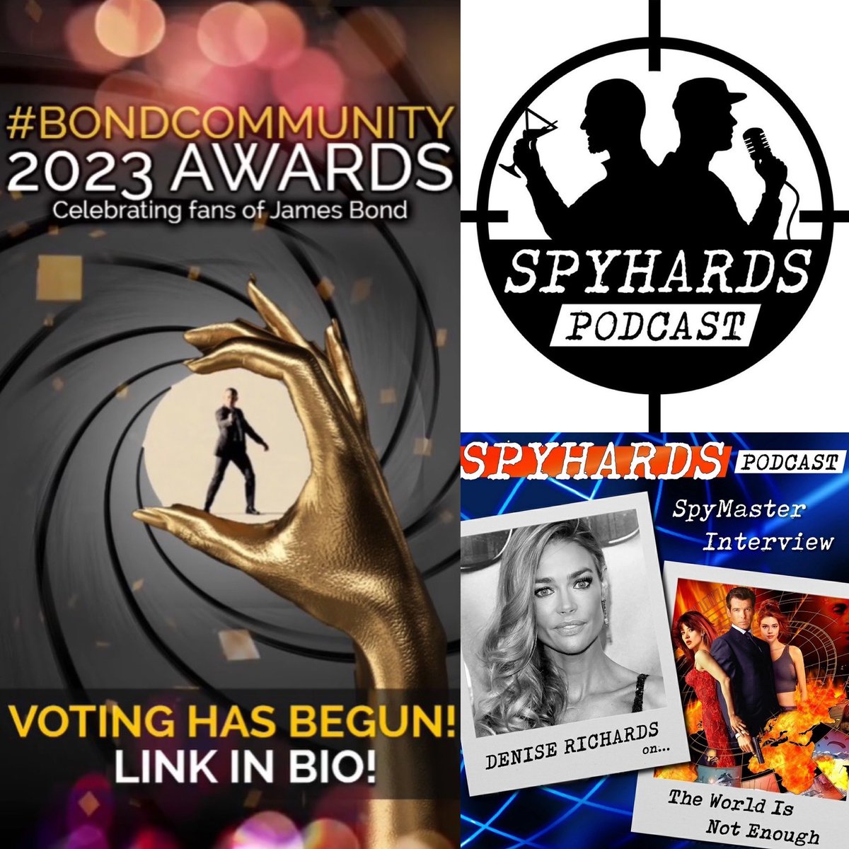SpyHards's tweet photo. If you haven’t already, we would love it if you voted for us in the upcoming #BondCommunity Awards!

We’re (surprisingly) nominated in the categories of Best Podcast and Best Podcast Episode alongside some other terrific creators!

Vote now at this link: https://t.co/7tKezODevc https://t.co/TTcpV4VoHC