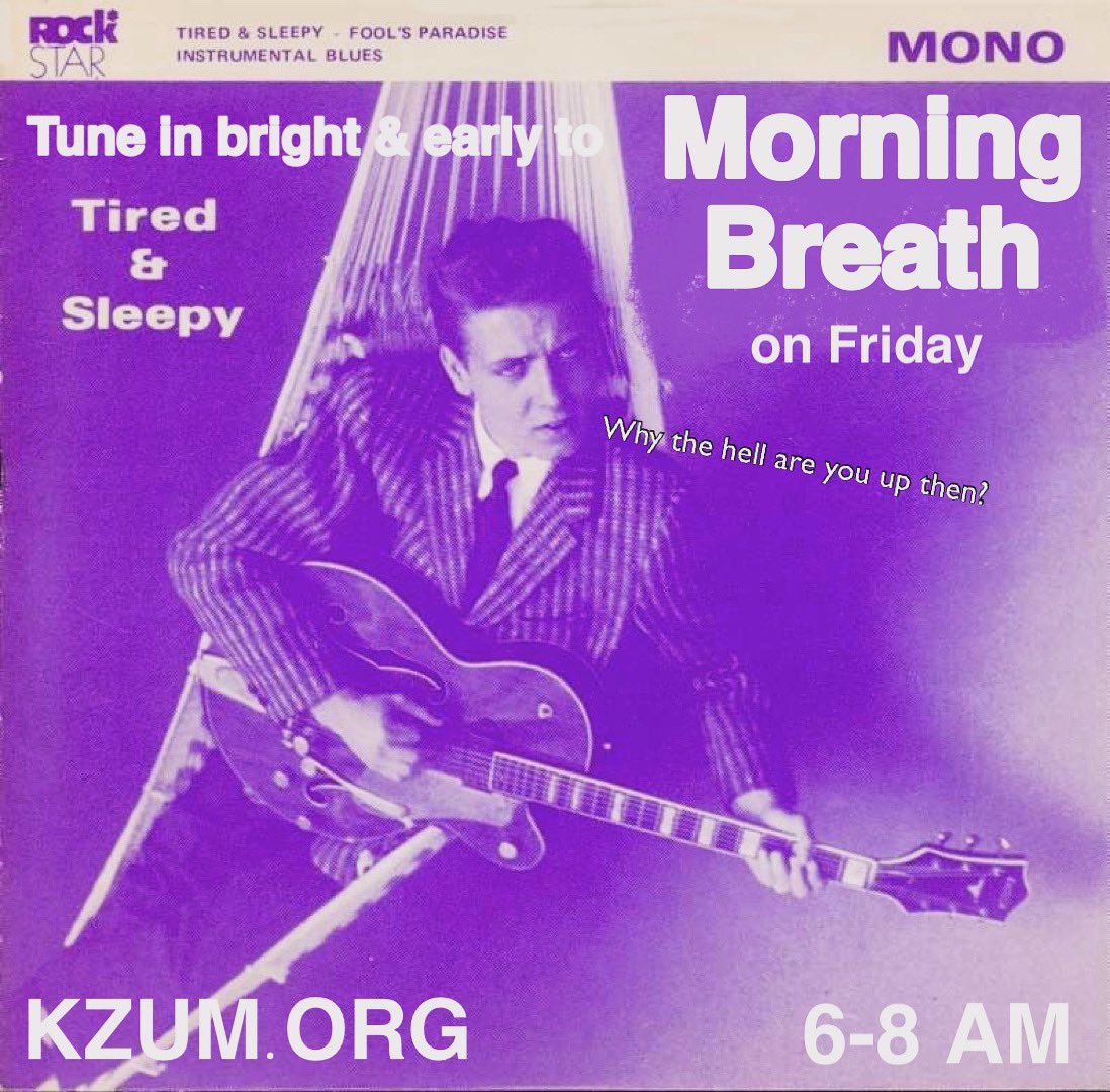 For some reason I agreed to do the 6-8 AM slot again this Friday. I don’t know yet what I’m gonna play but I’m assuming it’ll be great. 
KZUM.org

#postpunk #newwave #garagerock #itslodisco #coldwave #deathrock #synthjamz #artpunx #darkdanse