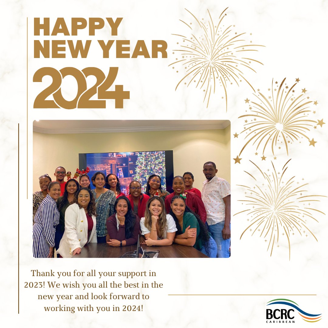 The BCRC-Caribbean team wishes you a bright and prosperous new year! ✨We look forward to 2024 - to new opportunities, challenges, and strengthened relationships as we work collaboratively to advance the chemicals and waste management mandate of the region!