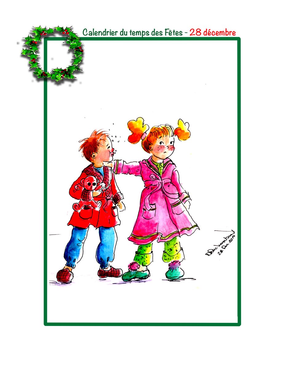 28 décembre. Le temps des Fêtes
Un échange du temps des Fêtes: les virus! Alors, je ne pouvais pas négliger d'en parler dans le Calendrier de l'Avent et du temps des Fëtes.
N.B. Non, je ne suis pas malade aujourd'hui, mais beaucoup de gens autour de moi le sont, les pauvres.