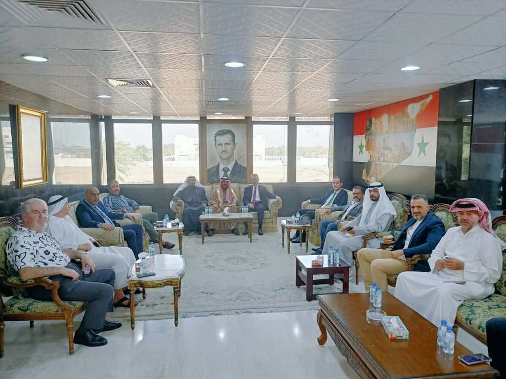 NidalKhaddour's tweet photo. مع سعادة السفير السوري د. غسان عباس ومعالي الوزير المفوض وائل خليل و الشيخ مسلم بن حم العامري في حرم السفارة السورية في لقاء وداعي بمناسبة انتهاء مهام الدكتور غسان عباس كرئيس للبعثة السورية في دولة الإمارات العربية المتحدة https://t.co/G1SyqrkVFK