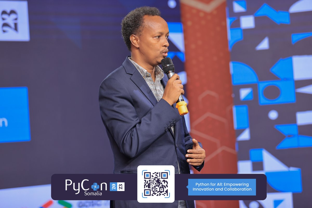 PyConSomalia's tweet image. PyCon Somalia 2023 has officially kicked off! 🐍🎉, the first-ever Python language conference in Somalia. with opening remarks by Mohamud (Harbi) M. Hassan, the Rector of Zamzam University of Science and Technology.
#PyConSomalia #PyCon2023 #PyConSo