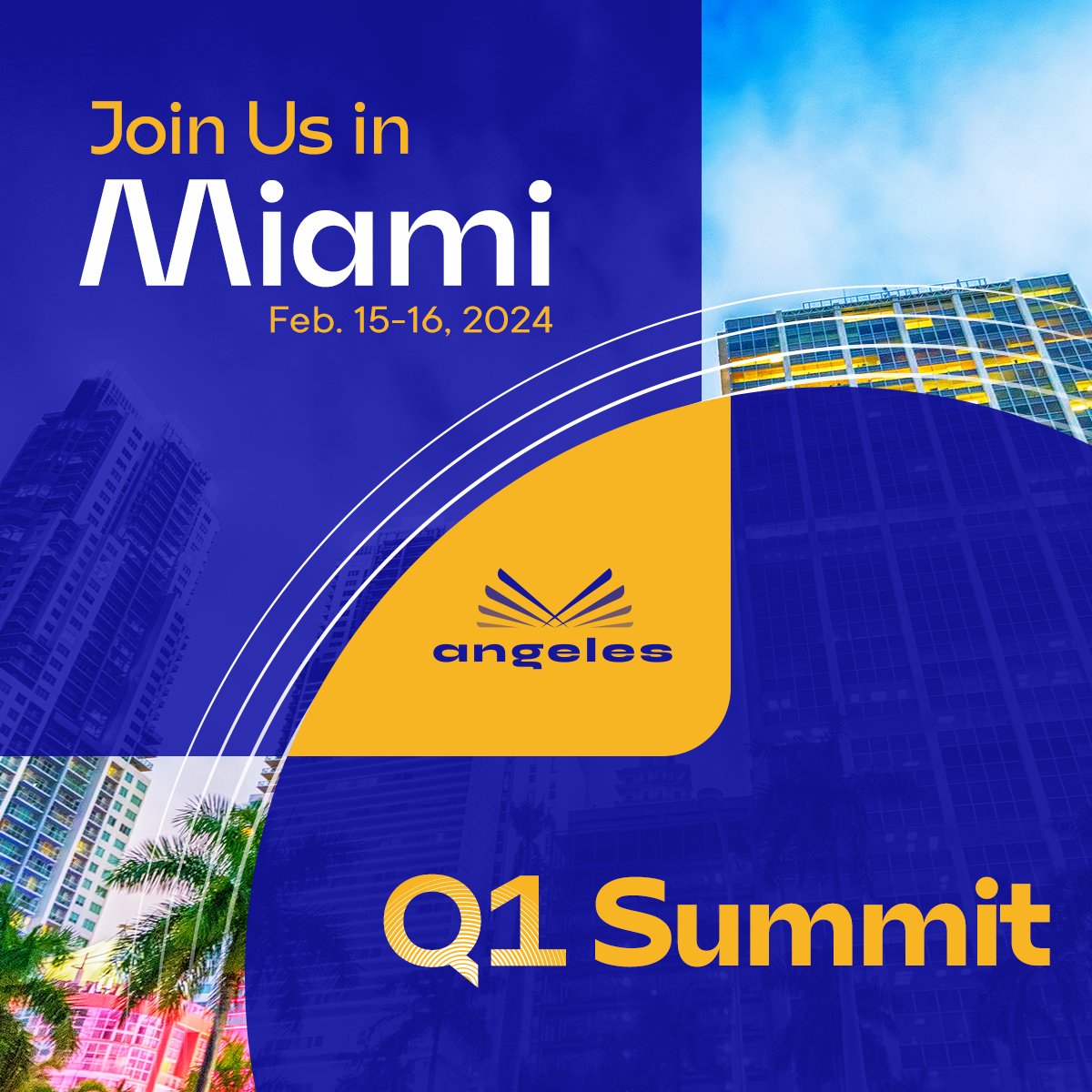 Going to be in Miami Feb. 15-16? Join us for our Q1 Summit, for the opportunity to connect with industry leaders & like-minded individuals & potentially invest in the future of the most promising Hispanic and Latino ventures. Registration coming soon! #angelesmembers