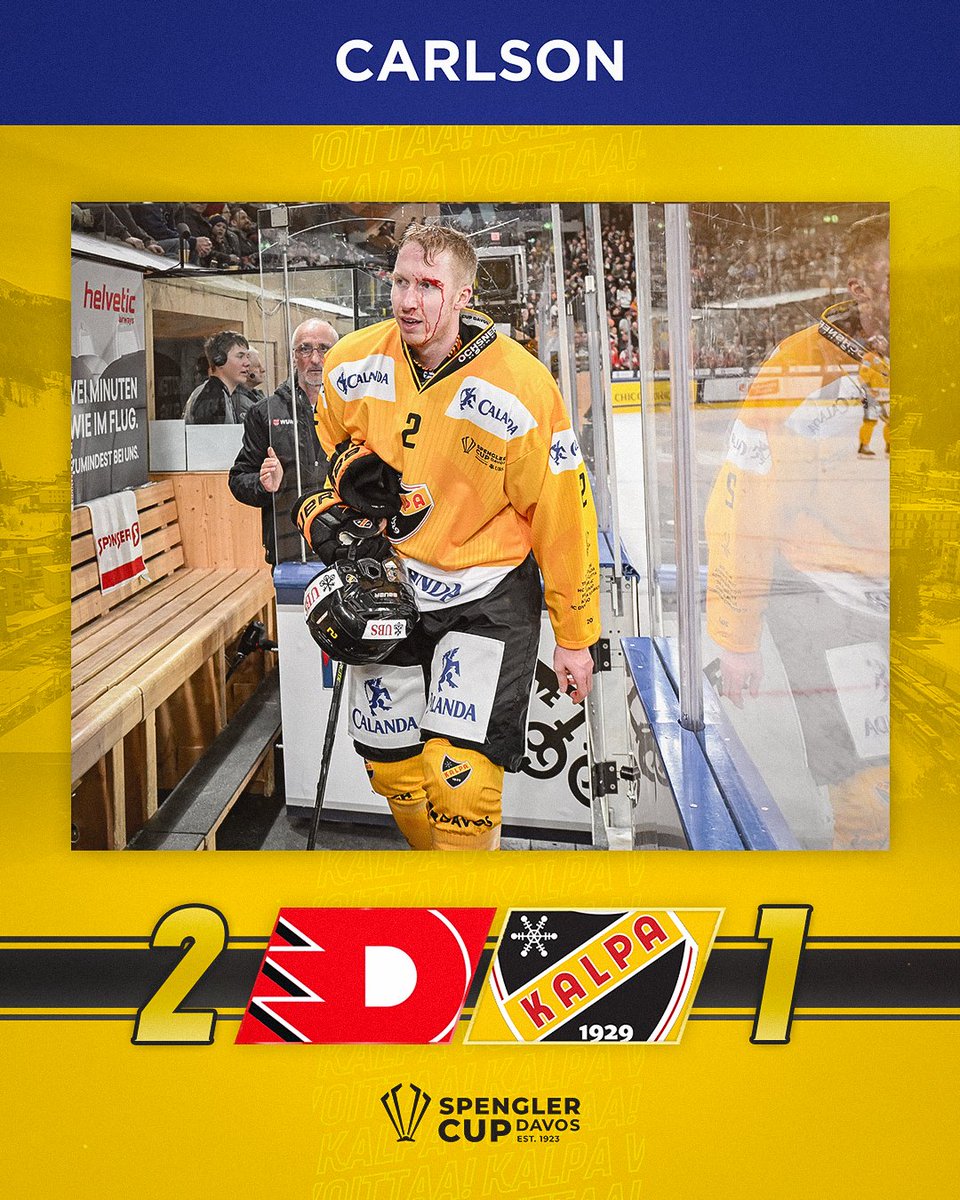 Kaikki laitettiin tänään likoon, voittokin oli otettavissa, mutta...

Meidän turnaus jatkuu huomenna. Vastustaja ja tarkempi aika selviää illan aikana.

#KalPa #Liiga #SpenglerCup