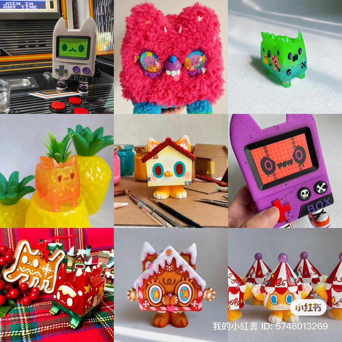 ratokimtoy's tweet photo. These are my box cats that I made this year. I tried many different things. It was all a fun project, and we plan to try various and fun things next year. Thank you to my fans and customers🙏💖✨🔥goodbye2023✨
#ratokim #boxcats #arttoy https://t.co/MkGoenDECC