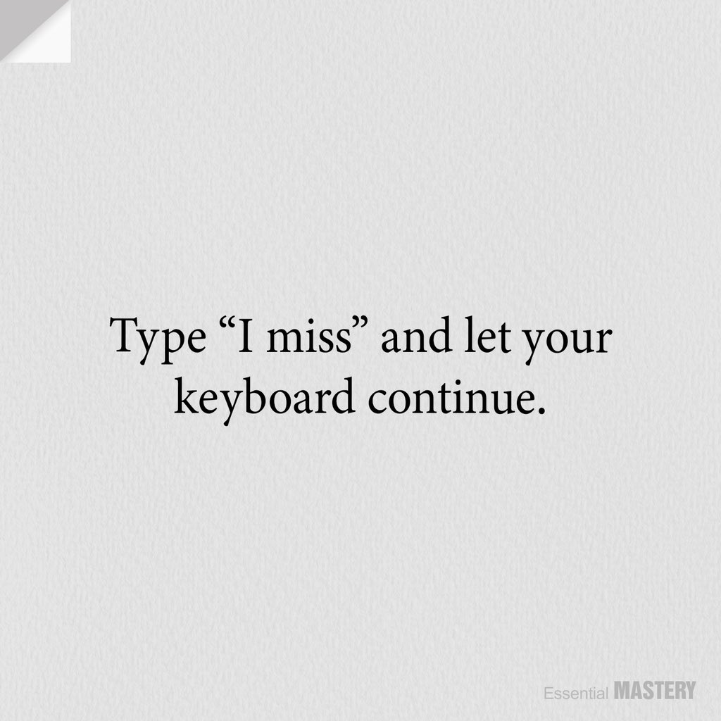 EssentialMastry's tweet photo. Type “I miss”…👇🏻 https://t.co/gwniuLlDar