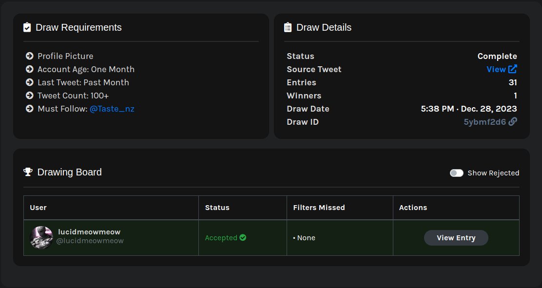 The winner for the $TATO 
@lucidmeowmeow 

5,000,000 $TATO