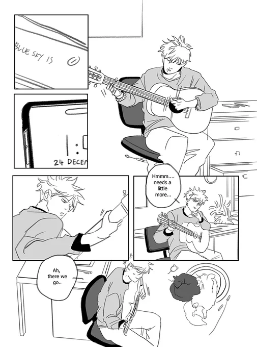 #五夏 
Where our blue is - 1/3
Been listening to some music with chello, guitars and pianos, and i cant help but to think composer/musician gojo, writing music for his muse. 

TW: character death 