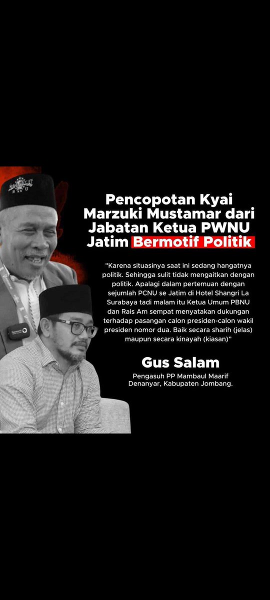 jatim_laskar's tweet photo. Kami Laskar Santri NU Bersama dalam barisan KH Marzuki Mustamar 🤲🤲🤲

#santri #AniesBaswedan #AniesPresiden2024 #AniesMuhaimin2024 #AMINAjaDulu #AMINkanIndonesia @aniesbaswedan @cakimiNOW https://t.co/YFfWqXEiIf