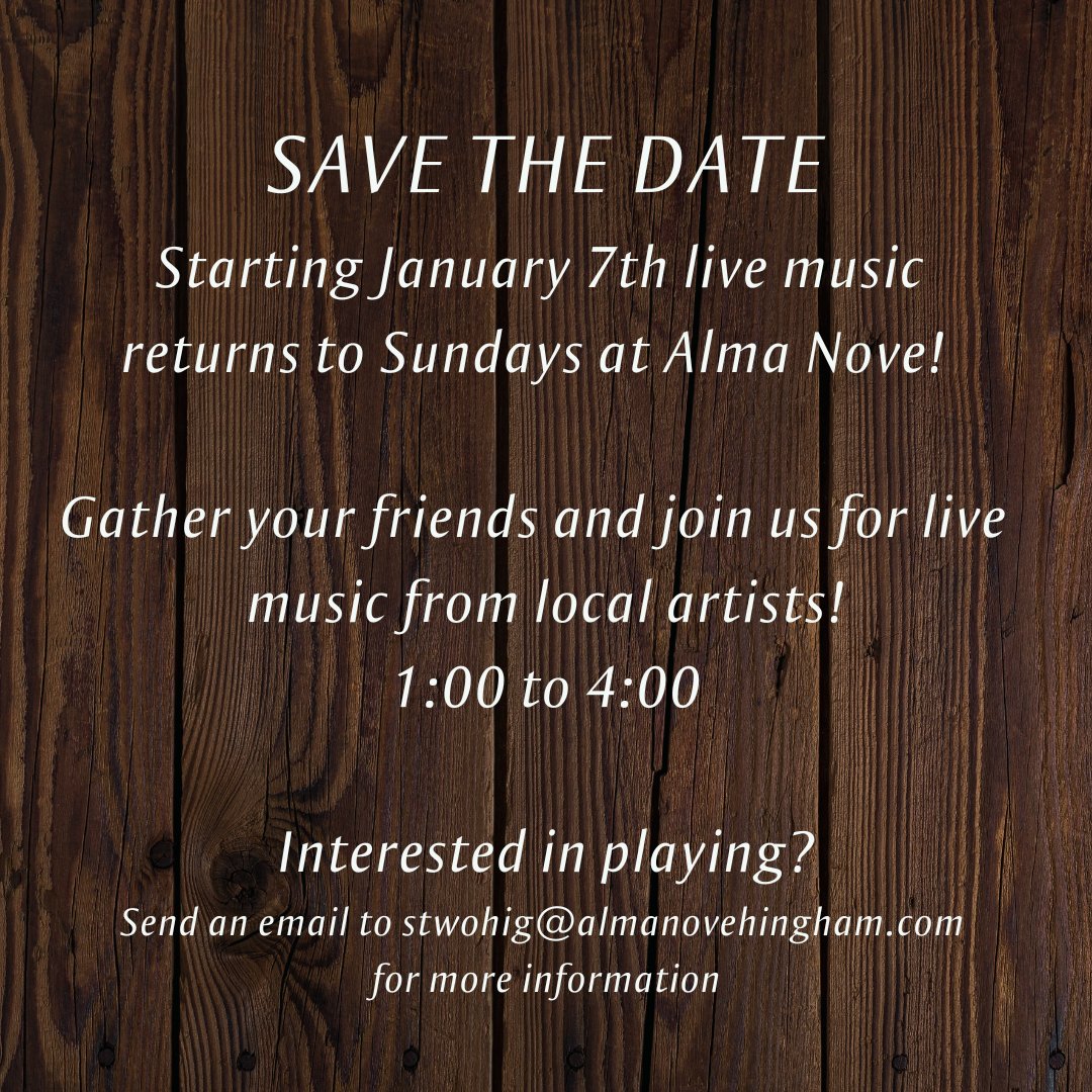 Live Music returns in the New Year! 

January Schedule to come! Stay Tuned!