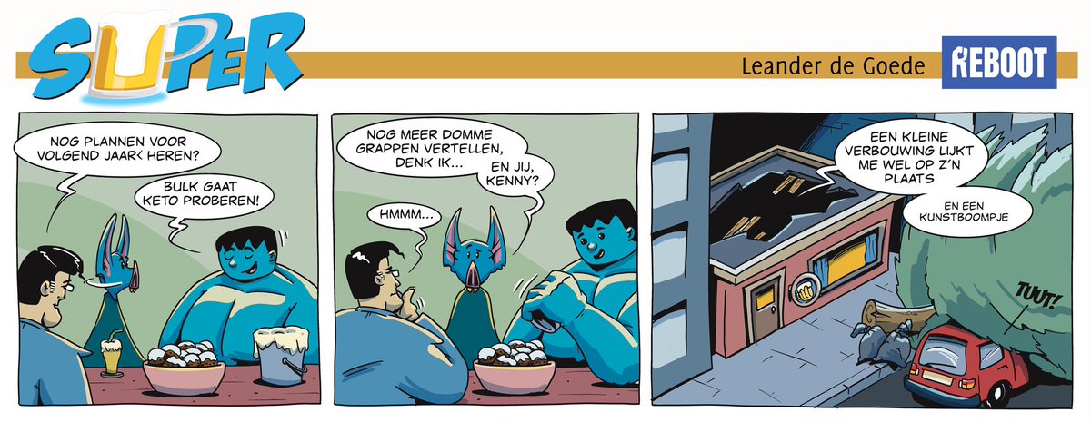 Wat zijn jullie plannen voor volgend jaar? Bij mijzelf en bij Reboot staat al heel wat strippigs in de planning! Op naar 2024!

@rebootcomicsnl #SUPER #nieuwjaar #bestewensen #oudennieuw #oliebollen#2024 #goedevoornemens #grootseplannen #goeduiteinde #strips #humor #lachen