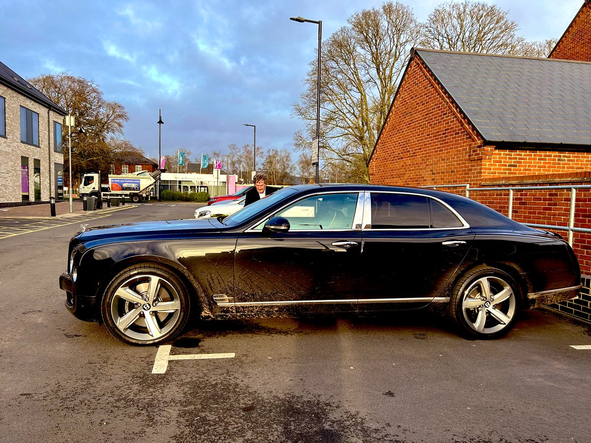 Hmmmm, she doesn’t seem to fit in an average parking space. She does however fit in the garage ( just) and yes, she was driven well on the way back from the dealership, hence she’s so filthy.