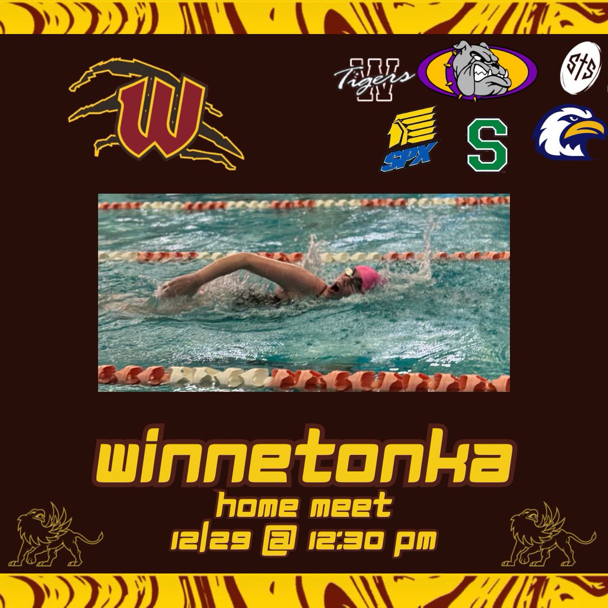 Join us tomorrow at Gladstone Community Center for our next home swim/dive meet! #TonkaNation