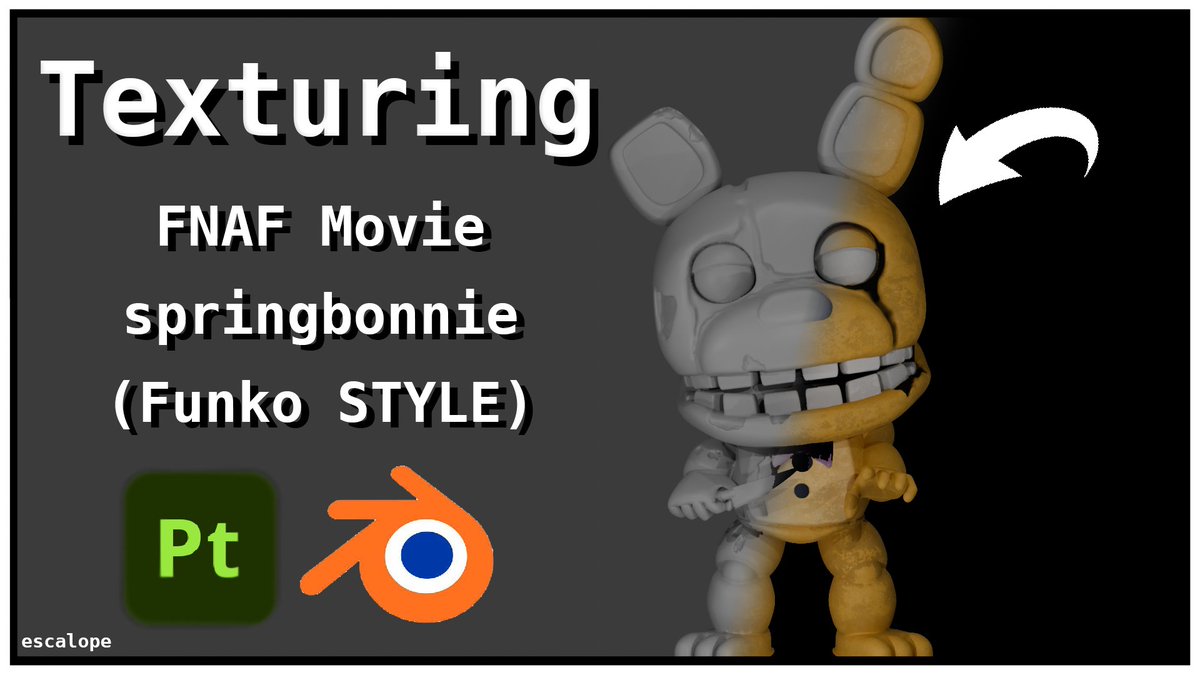 Man3h363's tweet photo. I just uploaded a video texturing a funkopop-style Springbonnie 3d model. 
Please like and subscribe
#FNAF #FiveNightsAtFreeddys #springbonnie #FNAFMovie https://t.co/H0ypBMsJKt