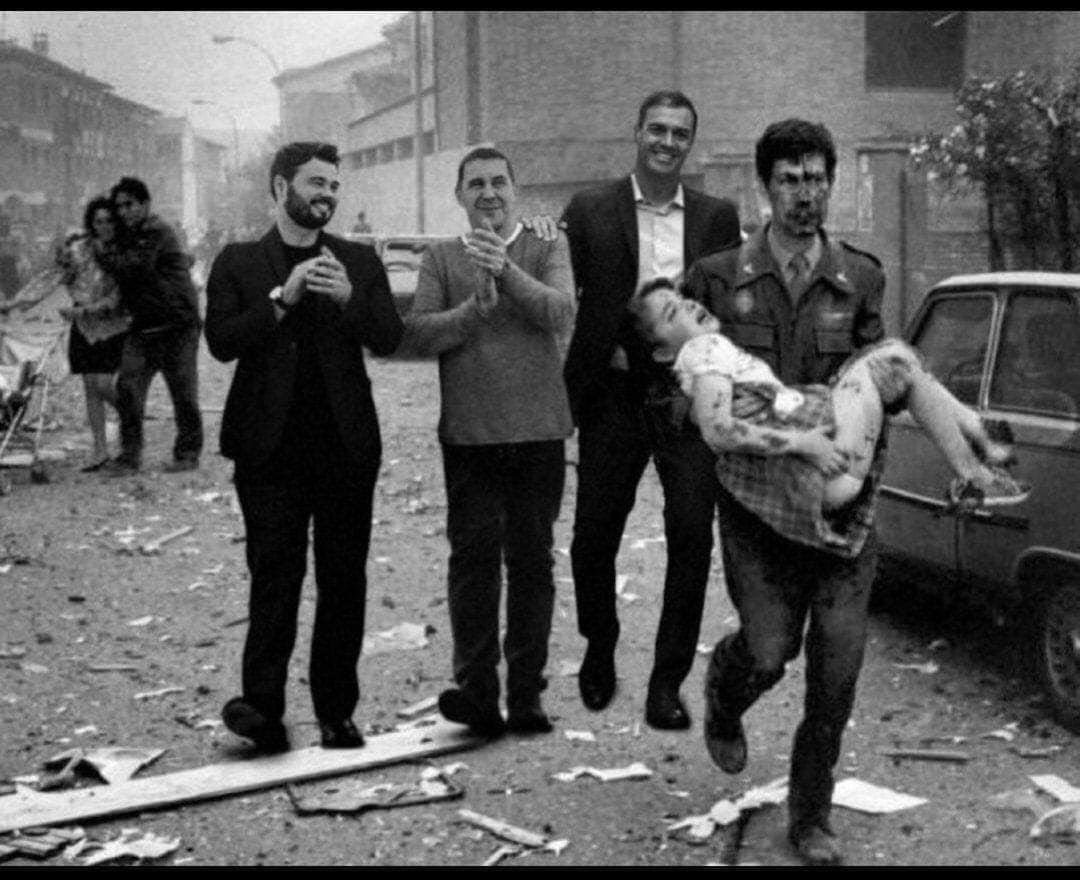osa1_pilardela's tweet photo. ¿Se imaginan al Presidente de EEUU dándole la alcaldía de NY 🇺🇸 a los terroristas del 11S?
¿Se imaginan a Macron, dándole la alcaldía de Paris 🇲🇫 a los terroristas de la sala Bataclán?Pues Sanchez lo ha hecho 😡 😡 https://t.co/ocANuPrvNv