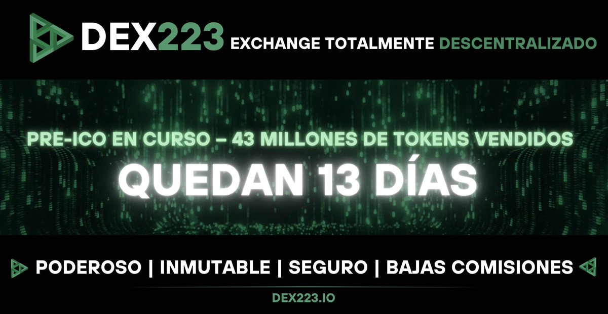 blockzhub_es's tweet image. DEX223.io no es simplemente una plataforma. Es una fortaleza de descentralización.

Aunque intenten cerrarnos, nuestros contratos siguen comerciando libremente.

¡ÚNETE PRONTO y sé parte de esta #DEX!
➡️dex223.io/#philosophy 

@dexaran #TheManBehindTheCode