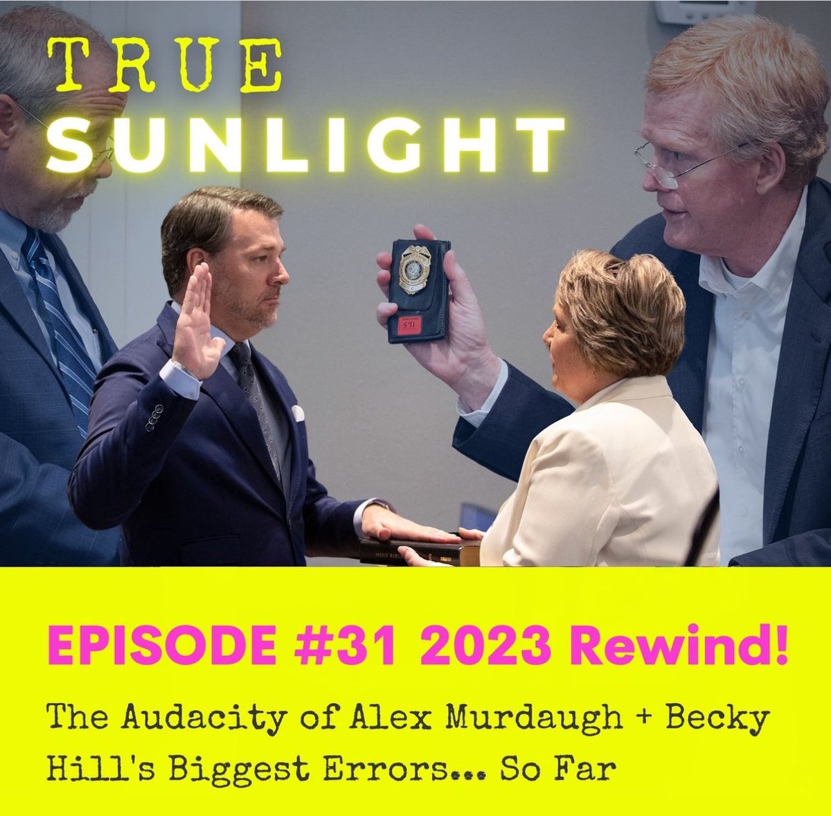 elizfarrell's tweet photo. New #TrueSunlightPodcast now streaming. @MandyMatney and I take a look back at 2023 and how the effort to convict Alex Murdaugh became the “trial of the century.”

Listen now: https://t.co/IzNeYPxbCl https://t.co/0FftmLJm8H