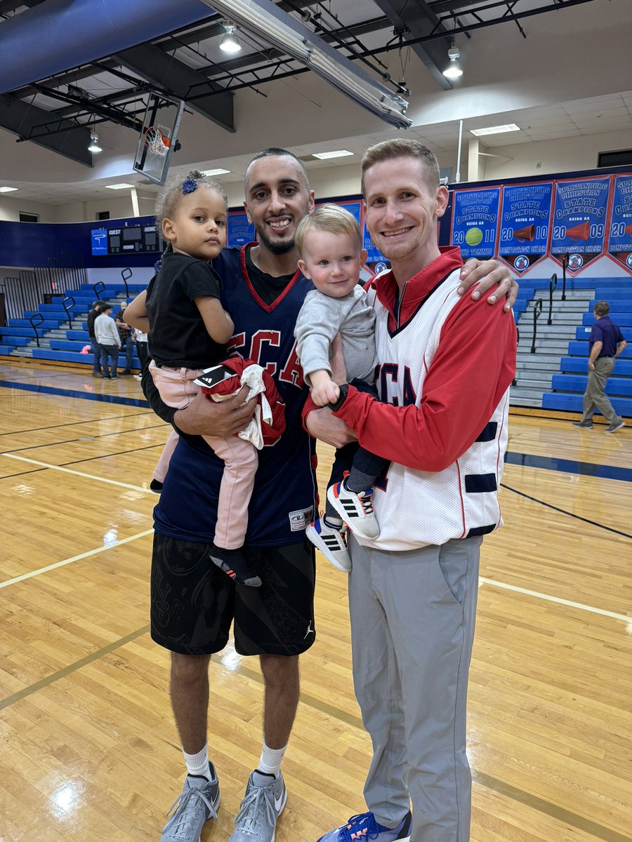 coachbajohnson's tweet photo. Won a LOT of games because of this dude and WITH him. The best teammate I ever played with or coached. 

Now we are fathers and leading our families. @Travvy12 ❤️💙 https://t.co/CVXB2n9prC