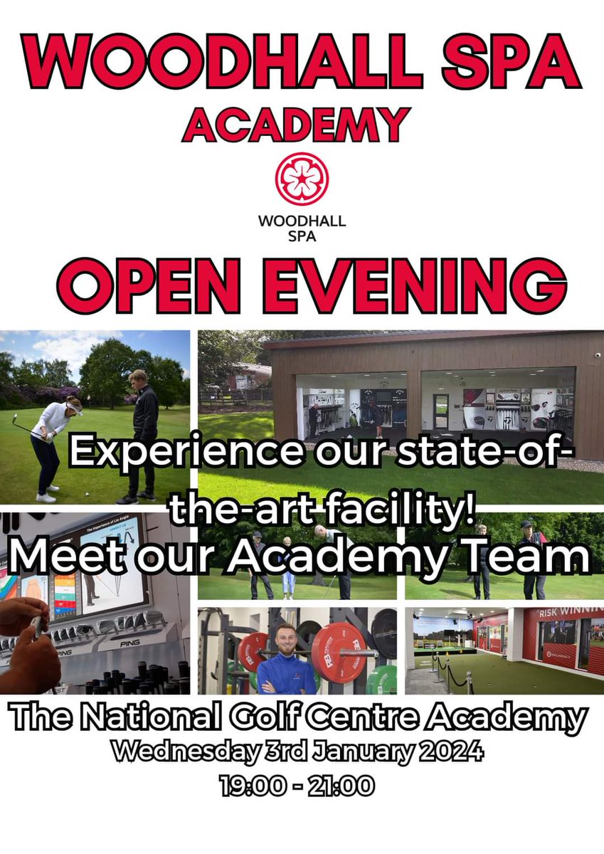 Open evening at @woodhallspagolf performance centre! Come along to see the facilities and services available (Physio / Strength and Conditioning / Sports Massage / Golf Coaching / Club Fitting / Putting Studio / Top Tracer Driving Range Bays) #physio #woodhallspa #golf #injury