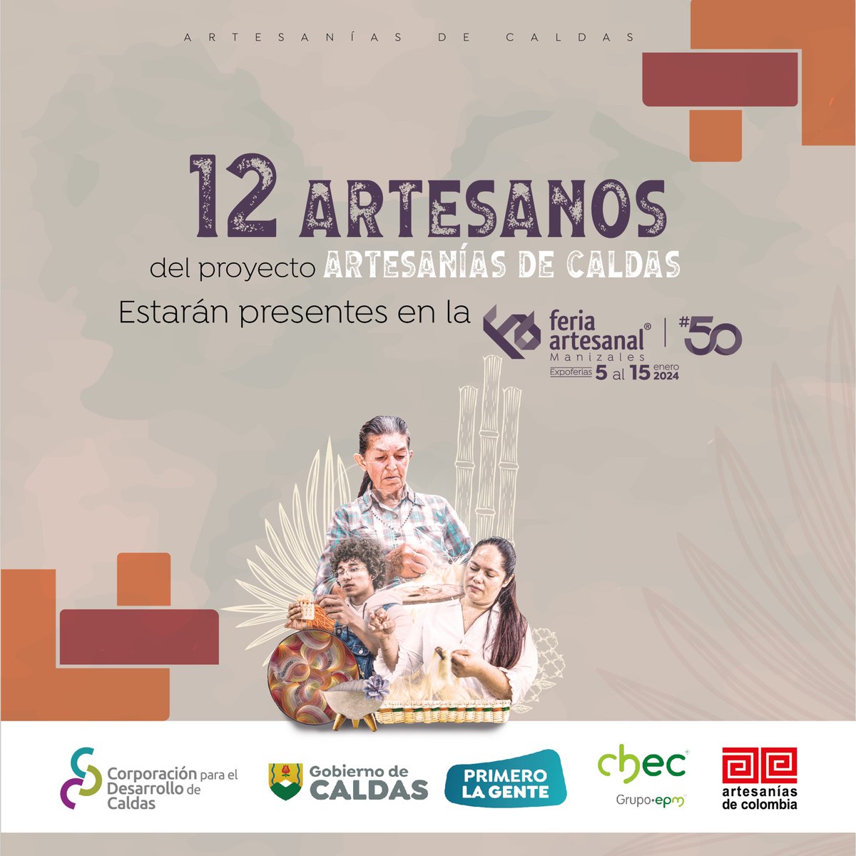 artesaniasdcol's tweet photo. Apoyamos el evento a realizarse entre el 5 y el 15 de enero de 2024, así como a 12 unidades artesanales, entre las cuales se encuentran oficios como: telar horizontal, tejeduría, trabajo en madera, joyería y cestería. Te esperamos! https://t.co/vjRMK24FvF