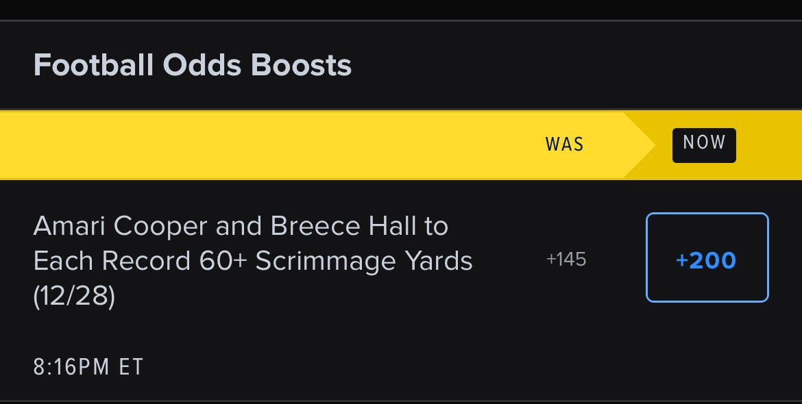 BoostsofFanDuel's tweet photo. Thursday night football boost. #fanduelboost https://t.co/uNx5KrMsYQ