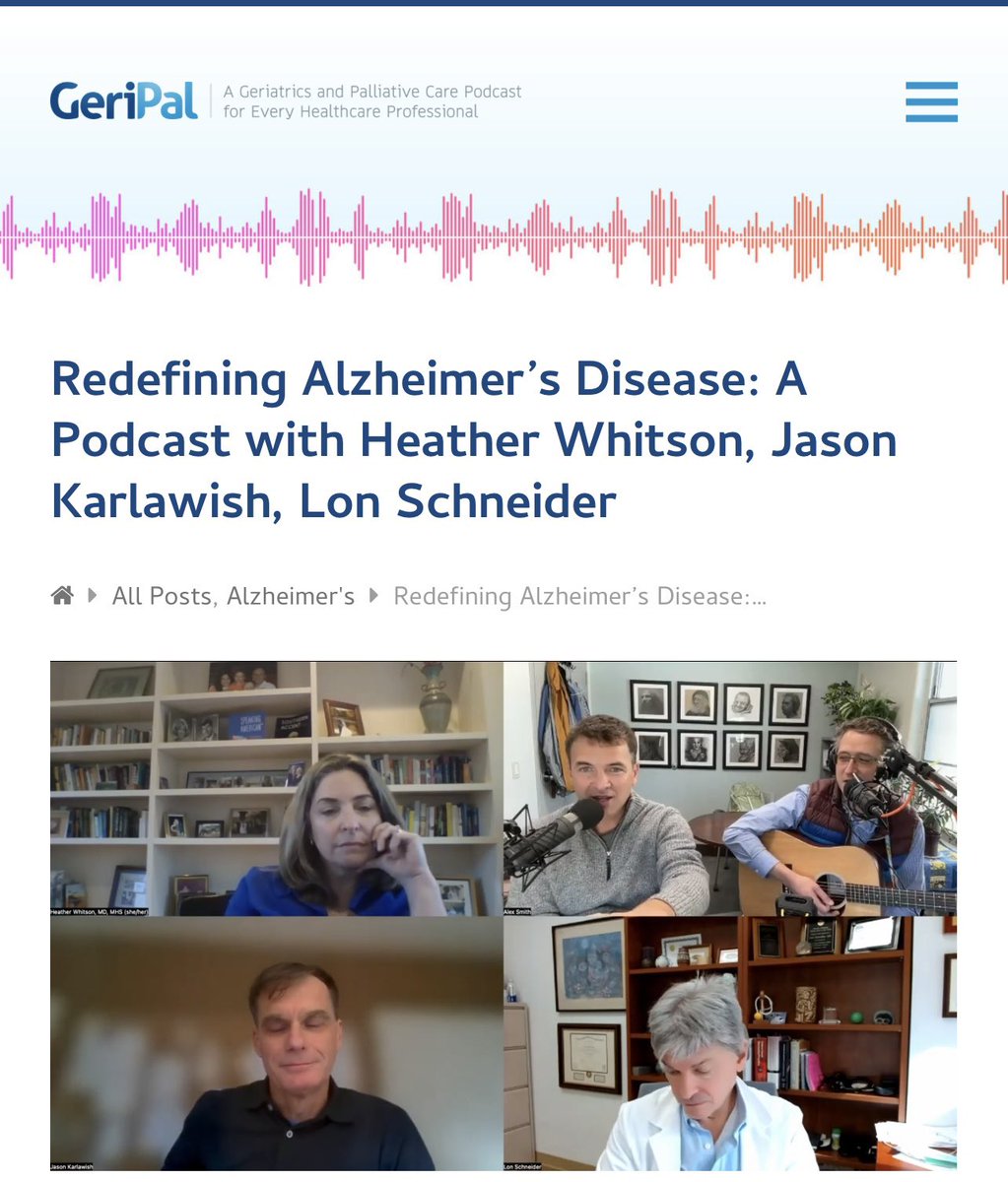 Just heard this @GeriPalBlog on redefining dementia. A must watch for any clinician with any interest in cognitive function @EWidera @AlexSmithMD @DLBHATTMD @JamalRanaMD @MDSolomonMD @DrDamluji @DrAROrkaby