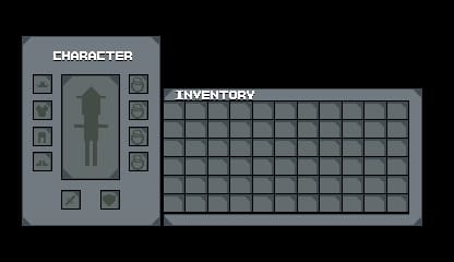 Designed a character inventory screen! I think I want to go back and try messing with color to see how the design changes! 

#art #pixelartist #aseprite #uidesign #gamedevelopment