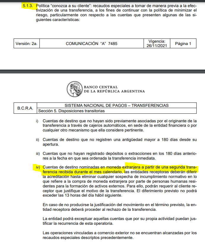 arielsbdar's tweet photo. ATENCIÓNNNNNN!!!! COMO VENIAMOS PIDIENDO, RECIÉN EL BCRA EMITIÓ LA COM A 7933 DONDE DEJAN SIN EFECTO LA POSIBILIDAD DE LOS BANCOS DE BLOQUEAR CBUs EN DÓLARES!!!!! BASTA DEL BLOQUEO DE LOS DÓLARES.

GRAN NOTICIA, MUCHAS GRACIAS @Kicker0024!