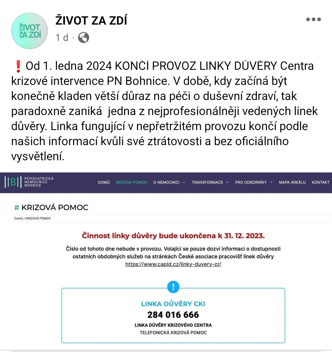 Tohle prostě není dobrá zpráva. Je přímo katastrofická. A pokud je zdůvodnění nevýdělečnost a ztrátovost... 
Tahle země není pro nikoho.
Může se nám k tomu <a href="/vlvalek/">Vlastimil Válek</a> <a href="/ZdravkoOnline/">Ministerstvo zdravotnictví</a> vyjádřit, prosím?