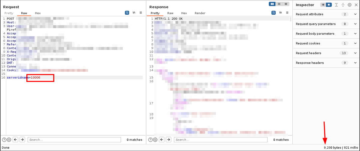mOhamedd7w's tweet photo. SQLi..
1. original parameter --> content-length:9230
2. inject: and 1=1 #    --> content-length:9230
3. inject: and 1=2 #    --> content-length:4766
4. Now, sqlmap turn  --> Dump the whole databases

#bugbountytip  #bugbounty #Pentesting https://t.co/v5ZQNpejk0