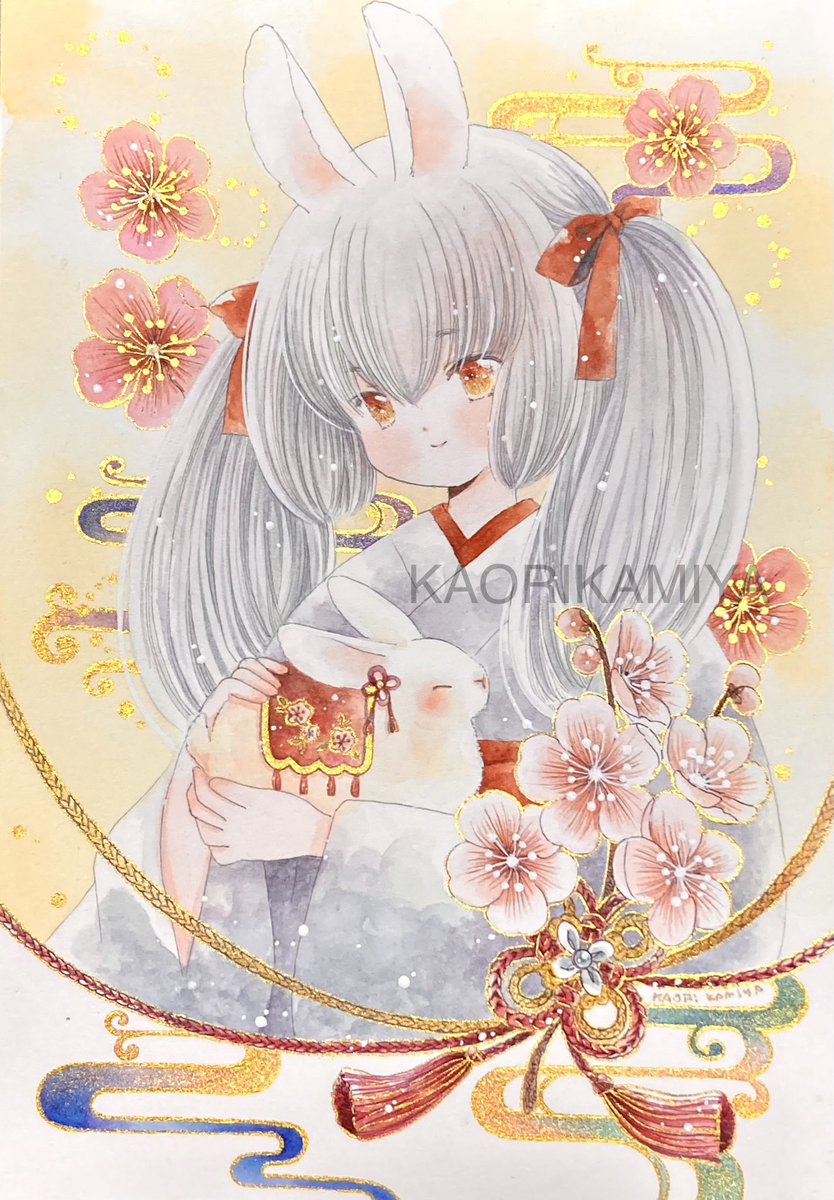 「#2023年も終わるし2023年1月1日絵でも載せとこうぜ 」|神谷かおり🌸ドローイングモール🌸羽根としっぽ展🌸アリス展🌸コミティアのイラスト