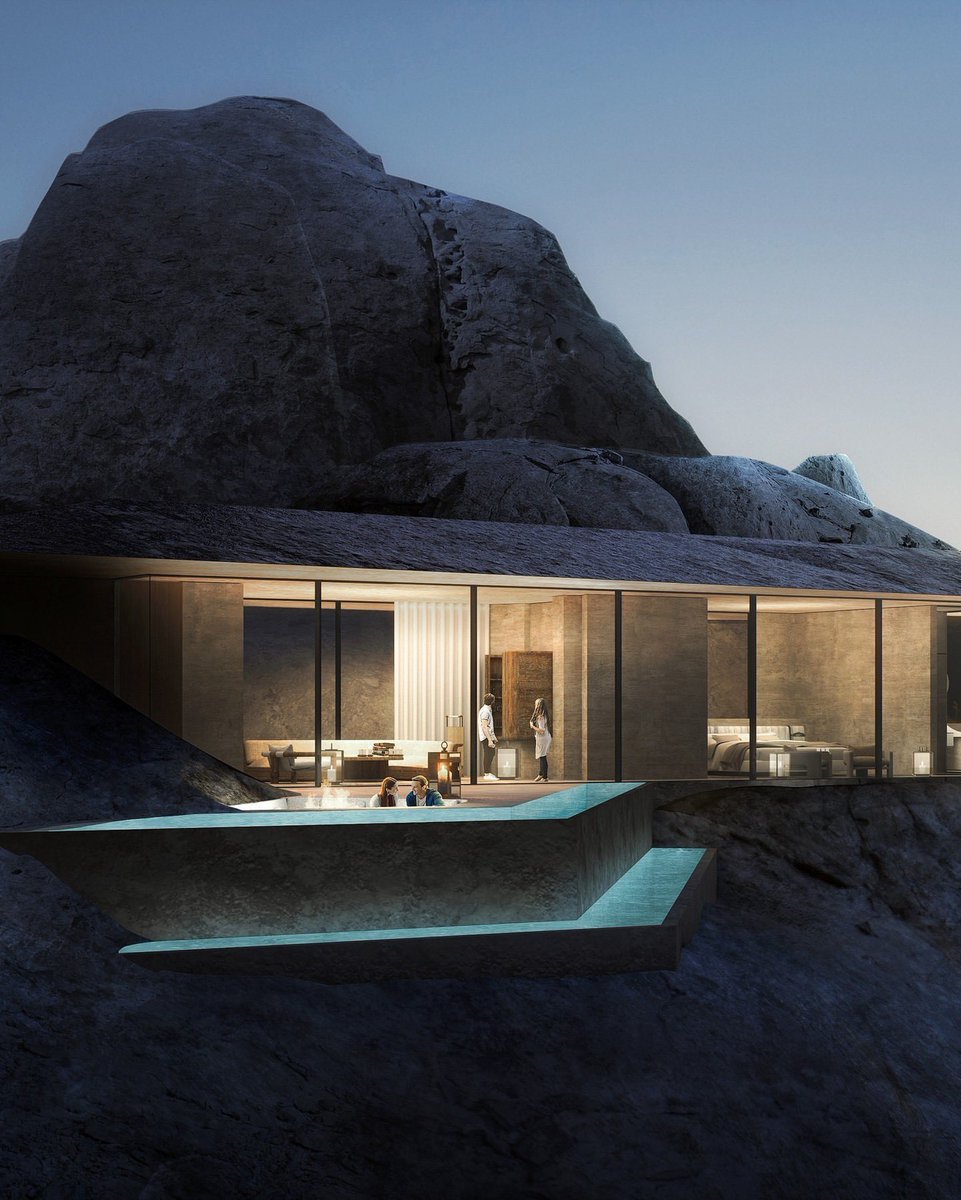 SoonSaudi's tweet photo. Soon In Saudi Arabia:

Desert Rock Resort in the Red Sea , a Luxury experience inside mountains ⛰️🤩🇸🇦 https://t.co/LDzZeJfOT7
