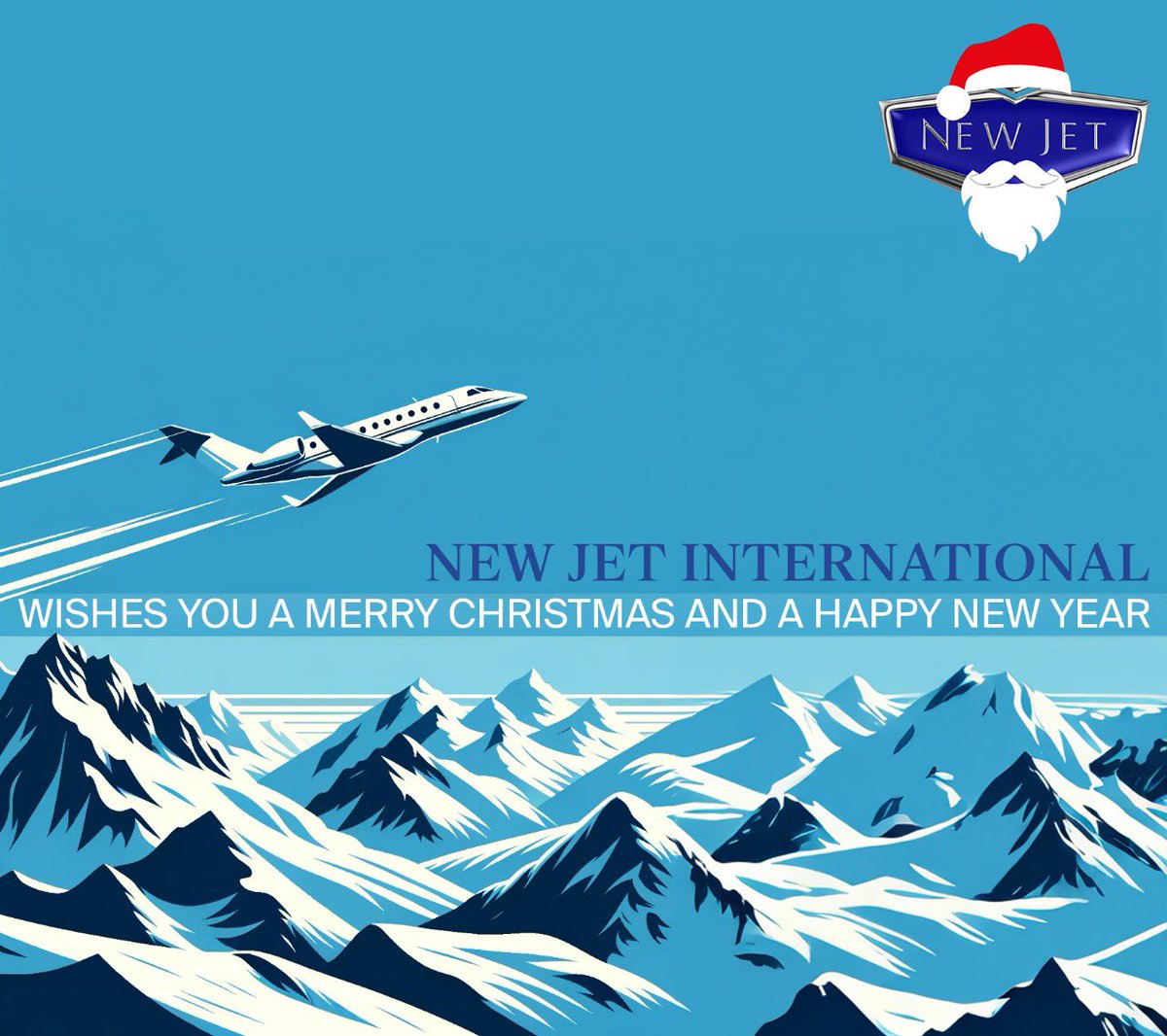 NewJetIntl's tweet photo. As we welcome the New Year, we look forward to new beginnings, continued friendships, and the opportunity to serve you better. Thank you for your trust and support throughout this year. Merry Christmas and a Happy New Year! https://t.co/bdZeJZf9sA
