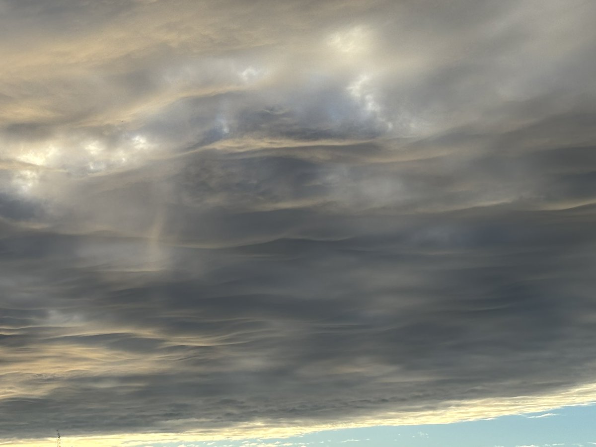 nicolecollinswx's tweet photo. Spotted asperitas clouds lit up by the setting sun this evening here in Boynton Beach, FL! #flwx #coolclouds #sunset https://t.co/nM9Qbpi98n