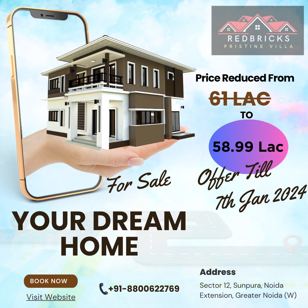 NoidaProp_off's tweet photo. Offer Valid Till 7th January 2024🚨🚨🚨

📞 8800622769
#dreamhome
#property
#duplexindependentvilla 
#duplexhouse 
#duplexvilla 
#duplex 
#househunting 
#househunters 
#magicbricks
#99acres 
#nobroker 
#housing 
#squareyards 
#noidaproperty 
#noidaextension 
#greaternoidawest https://t.co/mhD8kz8DYR
