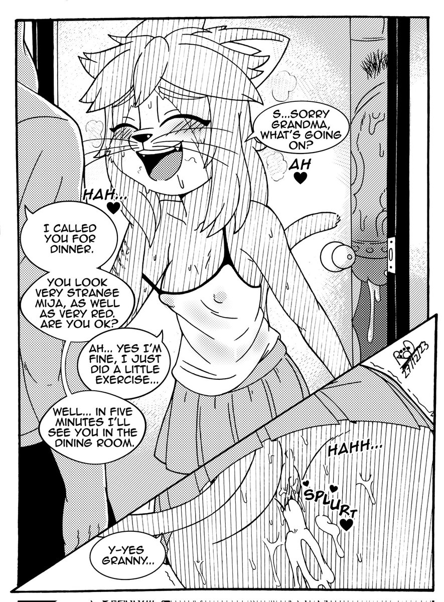 AkihiroRod's tweet photo. A little magic secret 🐾🔥
#miathewitcher #nsfw #furry #kitty #minicomic https://t.co/5Qc5up1oBe