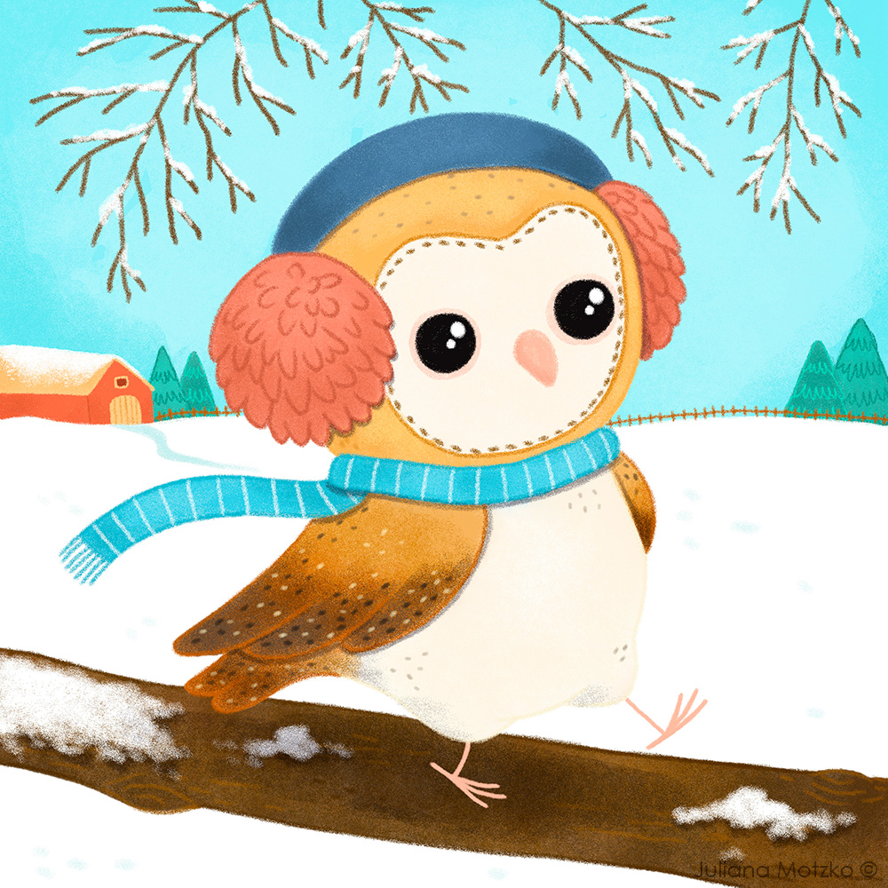 Let's take a walk!
Taking part of the lovely #drawingchallenge : #animalwinterfashion !

#owl #childrenbookillustration #bookillustration #bookillustrator #kidlitartist #cuteartwork #cozyillustration #kidlitart #illustrator #JulianaMotzko