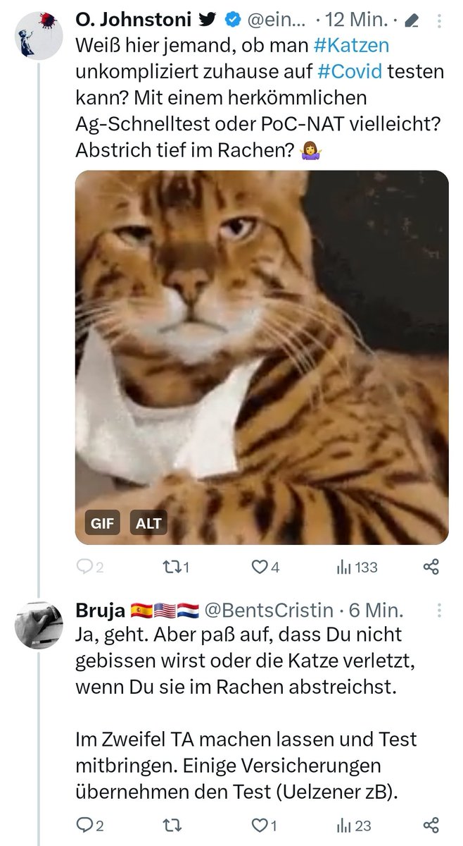 La_Giraphe's tweet photo. Wenn dir das Testen so viel Freude macht, dass auch deine Haustiere nicht vor dir sicher sind. https://t.co/0ehHEBnjOZ