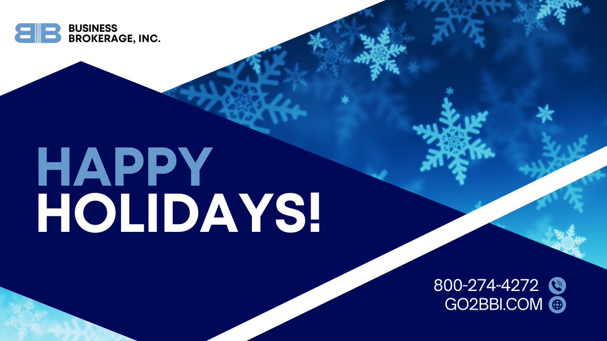 go2bbi's tweet photo. We Wish You Happy Holidays and New Year!

>> https://t.co/lAcC43FqXZ (Click the link to view our weekly newsletter)

#Businessbrokerage #accounting #business #taxpractice #bookkeeping #realestate #california #success #accountant #bookkeeper https://t.co/kyOMidemMu