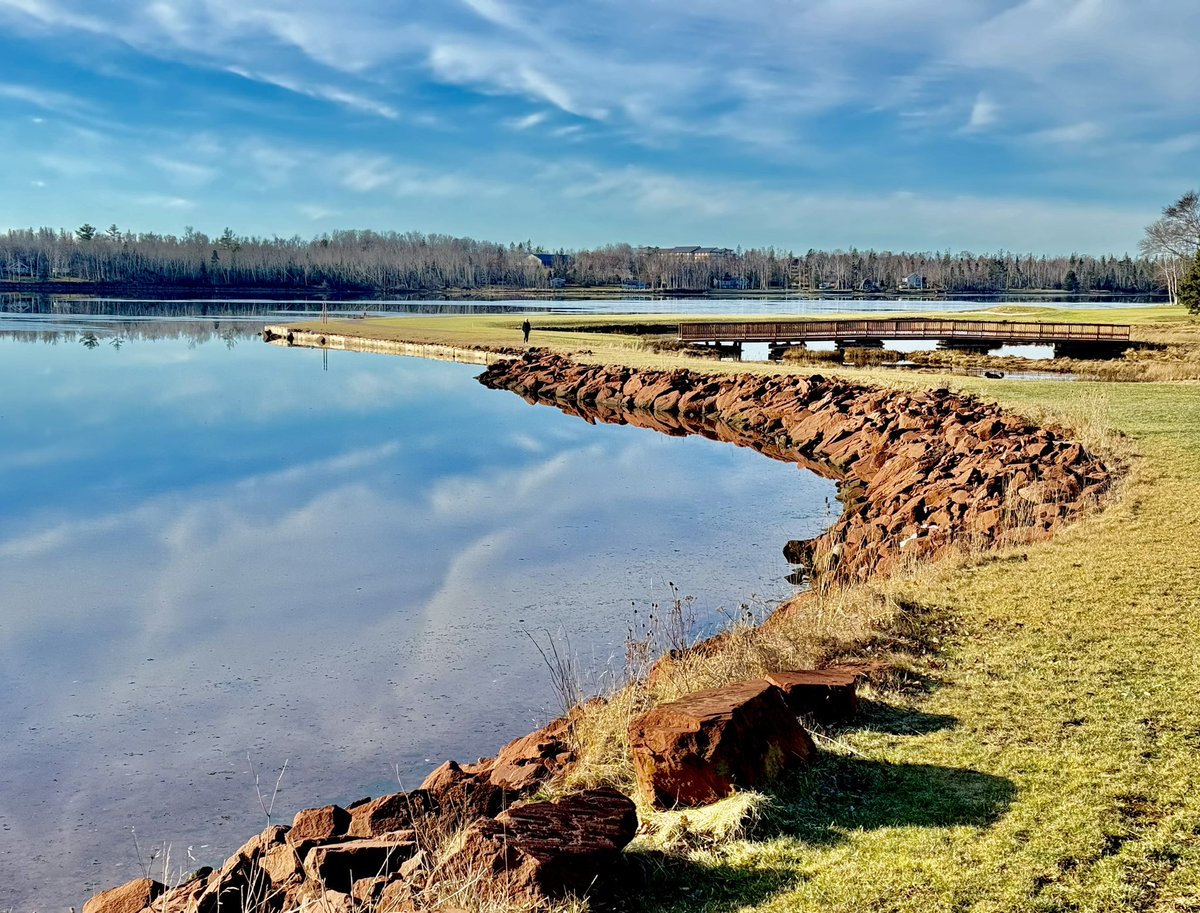 Is this really late #December on #PEI ? What a day for a walk around the #Brudenell Golf Course! <a href="/CBCPEI/">CBC P.E.I.</a> #stormhour #great_clouds