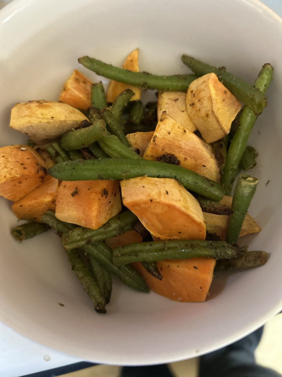 Baked in the air fryer.  I think this is my new go to meal🤤#weightlossjourney #foods #easymeals