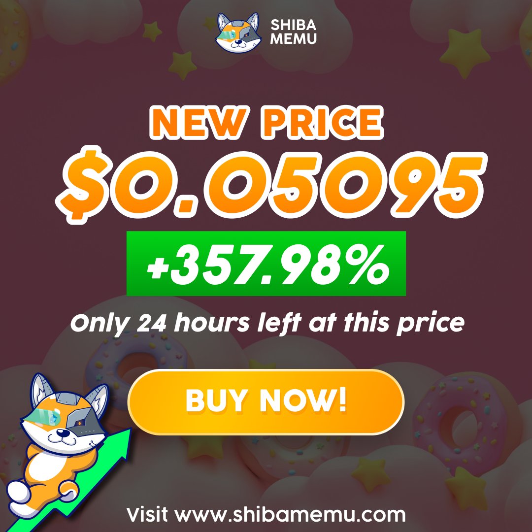 shibamemu's tweet photo. 🚀 $SHMU's Final Countdown: 357.98% Leap, Pre-Sale Closes with the New Year in 2 Days!
🥳 The race to 2024 is on with $SHMU's 4.04% gain potential.
🚀 COUNTDOWN TO 2024 WITH $SHMU: https://t.co/F25QAGBaFt
#Shibamemu #MemuMafia https://t.co/XIC2xoBEEo