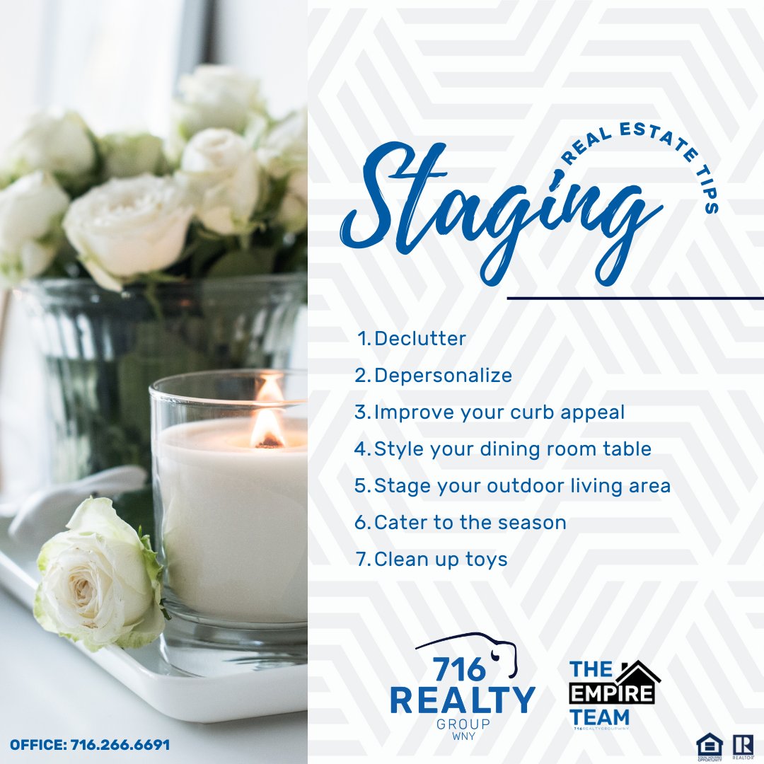 Staging can enhance the way your home is seen. 
Let’s make your home pop.
#RealEstate #716RealtyGroupWNY #BuffaloRealEstate #Listing