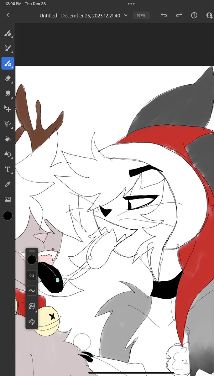 w1tchknives's tweet photo. Two in the making 
#coffinthedemoncat #skullythedemoncat #christmas #art #myart #sneakpeak #w1tchknives #reindeer https://t.co/0fCDiEpD5f