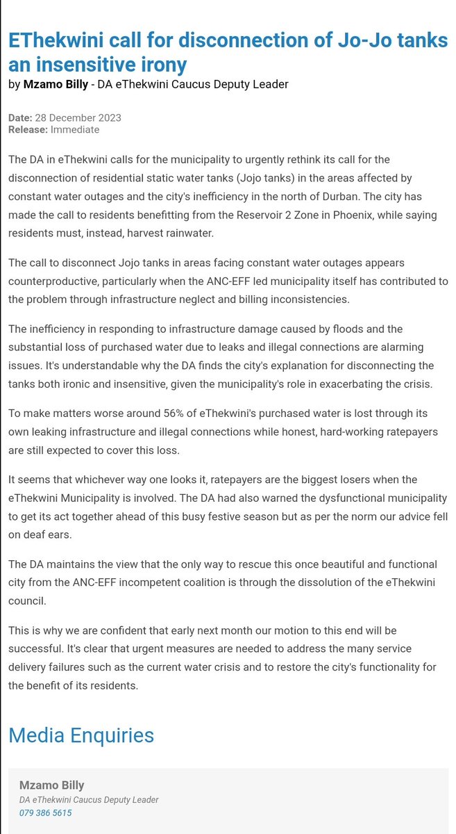 DA eThekwini tweet media